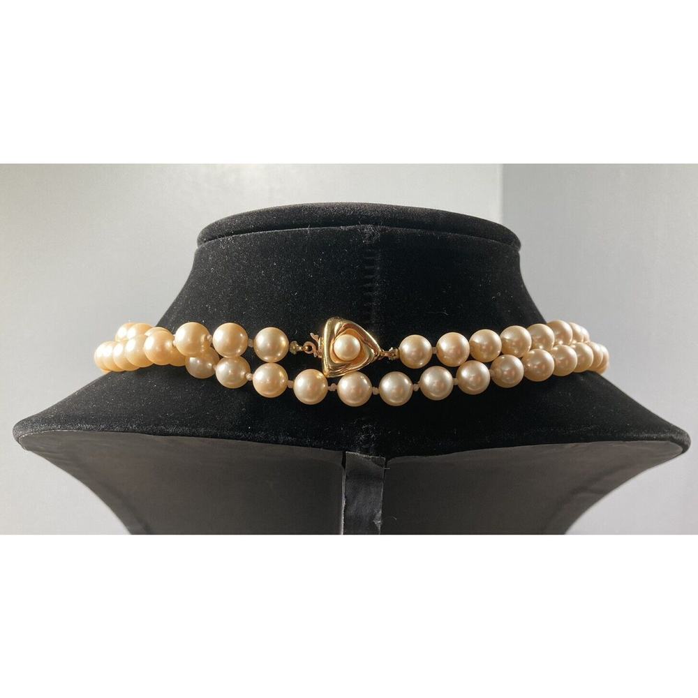 Vintage LCI Liz Claiborne Pearl Beaded Necklace Signed 37” Long - Picture 3 of 9
